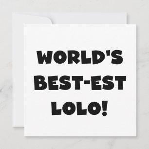 Carte Black Text Meilleurs T-shirts et cadeaux Lolo