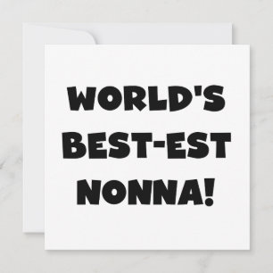 Carte Black Text Meilleurs T-shirts et cadeaux Nonna
