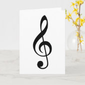 Carte Black Treble Clef (Fleur jaune)