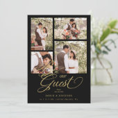 Carte Black Trendy Collage 4 Photos Script de luxe (Debout devant)