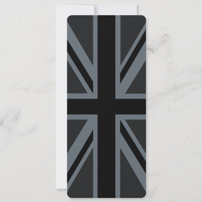 Carte Black Union Jack British Flag Design Personnaliser (Devant)