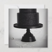 Carte Black Vintage Wedding Cake & Stand (Dos)