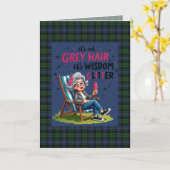 Carte Black Watch Ancient Scottish Tartan Humorous (Fleur jaune)