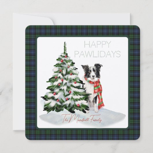 Carte Black Watch Tartan Ancien Joyeux Chien Pawlidays (Devant)