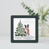 Carte Black Watch Tartan Ancien Joyeux Chien Pawlidays (Debout devant)