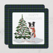 Carte Black Watch Tartan Ancien Joyeux Chien Pawlidays (Devant / Derrière)