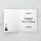 Carte Black White Art Acoustique Guitare instrument de m (Intérieur)