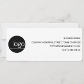 CARTE BLACK WHITE BUSINESS LOGO COMPANY DON CERTIFICAT (Dos)