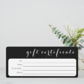 CARTE BLACK WHITE BUSINESS LOGO COMPANY DON CERTIFICAT (Debout devant)