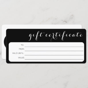 CARTE BLACK WHITE BUSINESS LOGO COMPANY DON CERTIFICAT