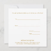 Carte Black White Christmas Holiday Gift Certificate (Dos)