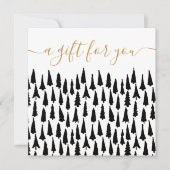 Carte Black White Christmas Holiday Gift Certificate (Devant)