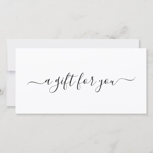 Carte Black White Elegant Business Certificat cadeau (Devant)