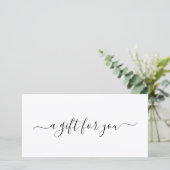 Carte Black White Elegant Business Certificat cadeau (Debout devant)