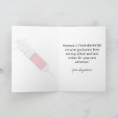 Carte Black White Funny Nurse Graduation Félicitations (Intérieur)