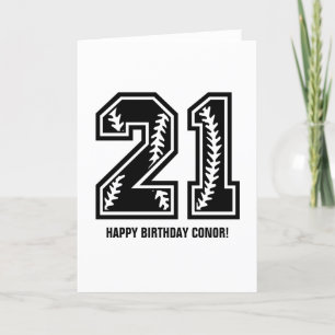 Carte Black & White moderne 21e anniversaire