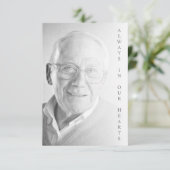 Carte Black & White Photo for Funeral Service (Debout devant)