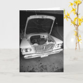 Carte "Black & White Valiant avec flocons de neige" Meil (Fleur jaune)