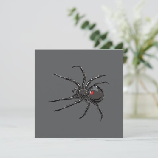 Carte Black Widow Spider Dessin original (Debout devant)