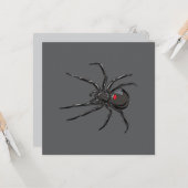 Carte Black Widow Spider Dessin original (Devant/Arrière en situation)