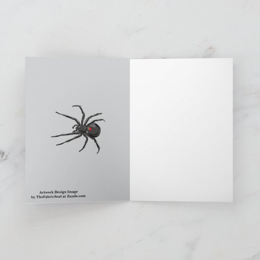 Carte Black Widow Spider Dessin original (Intérieur)
