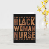 Carte Black Woman Nurse Melanin Histoire africaine-améri (Fleur jaune)