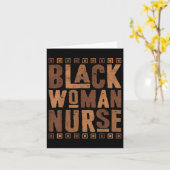 Carte Black Woman Nurse Melanin Histoire africaine-améri (Fleur jaune)