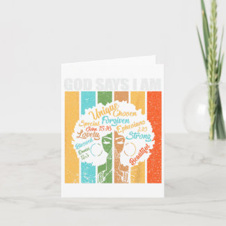 Carte Black Women God Dit Que Je Suis Noir Histoire Mois
