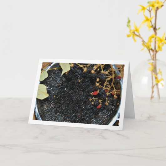 Carte Blackberries en Colander (Fleur jaune)