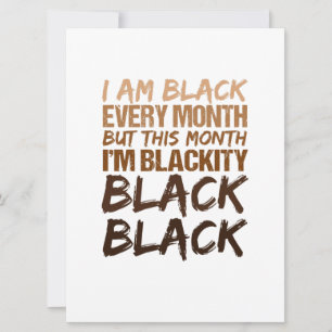 Carte Blackity Black Chaque mois Noir Histoire Africaine