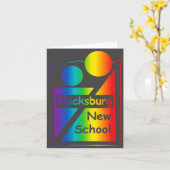Carte Blacksburg New School Retro Design _1  (Fleur jaune)