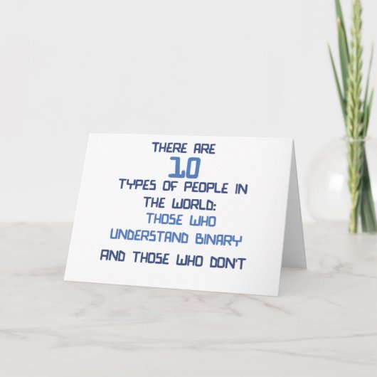 Carte blague binaire (Devant)