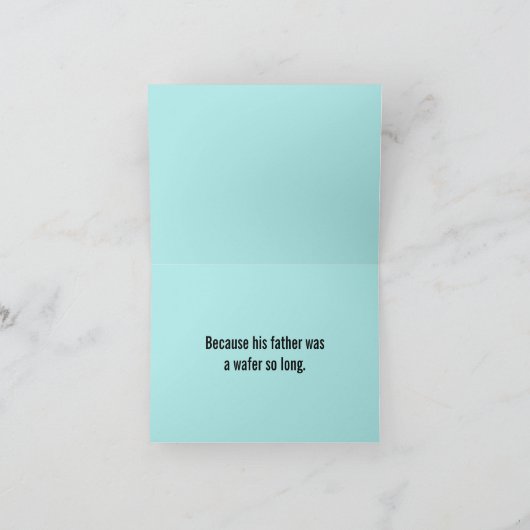 Carte blague de biscuit papa (Intérieur)