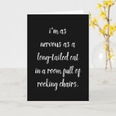 Carte blague de chambre de chats à queue longue nerveux (Fleur jaune)