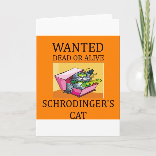 Carte blague de chat de schrodinger (Devant)