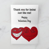 CARTE BLAGUE DE FEMME POUR LA SAINT-VALENTIN  (Intérieur)