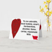 CARTE BLAGUE DE FEMME POUR LA SAINT-VALENTIN  (Fleur jaune)