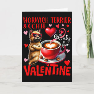 Carte Blague de Norwich Terrier et café uniquement pour