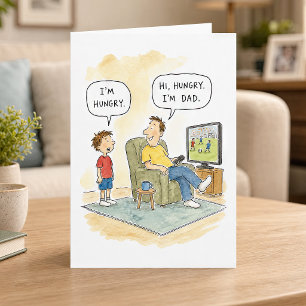 Carte Blague de papa affamé pour la fête des pères
