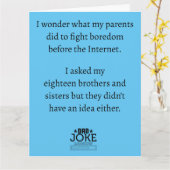 Carte Blague de papa drôle et cool (Fleur jaune)