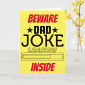 Carte Blague de papa drôle et cool (Fleur jaune)