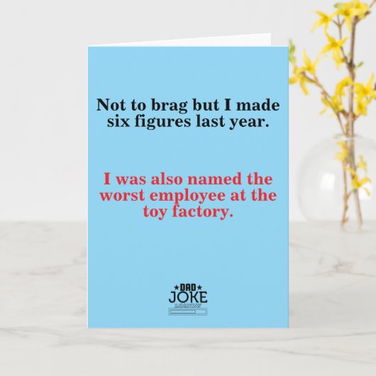 Carte Blague de Papa Ringarde Conçue (Fleur jaune)