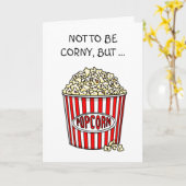 Carte Blague de pop-corn drôle | Couple coquin (Fleur jaune)