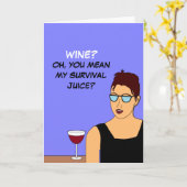 Carte Blague de vin drôle, Comédie (Fleur jaune)