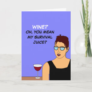 Carte Blague de vin drôle, Comédie