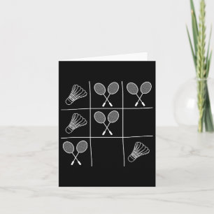 Carte Blague drôle de badminton - Noughts And Crosses Ti