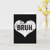 Carte Blague drôle de mème Bruh salutation frère adolesc (Fleur jaune)