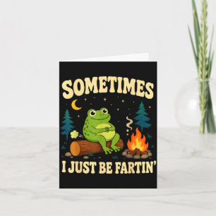 Carte Blague drôle de pet de grenouille camping feu de c
