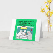 Carte blague médecin médecin chirurgien (Fleur jaune)