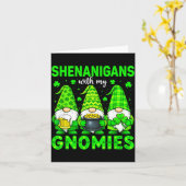 Carte Blagues avec des gnomes jour de la saint patrick g (Fleur jaune)